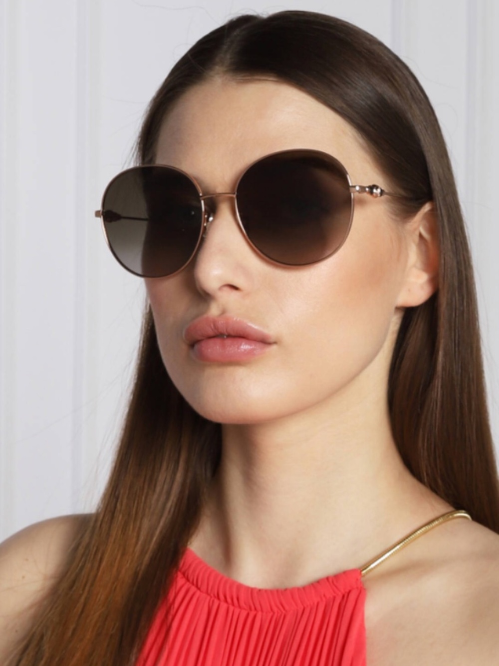 JIMMY CHOO Jimmy Choo Brown Round Ladies Sunglasses BIRDIE/S 006J/HA 60